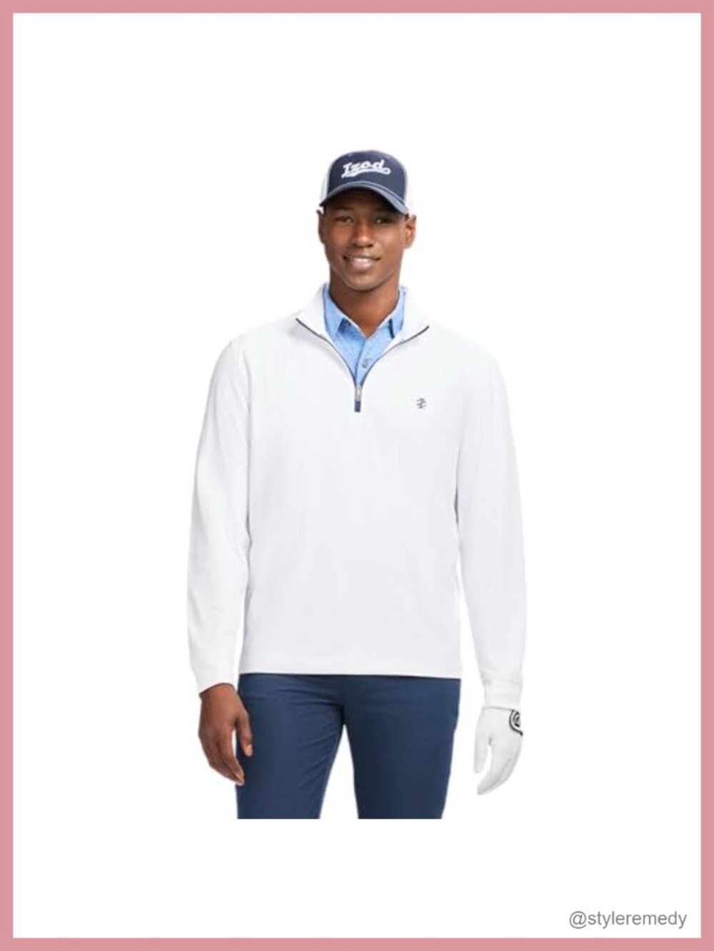 Men's Swingflex Golf Pro Mesh Quarter Zip Long Sleeve Pullover Shirt